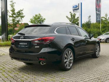 Mazda 6 2019 Sports-Line Plus-Paket Onyxschwarz Heckansicht schräg